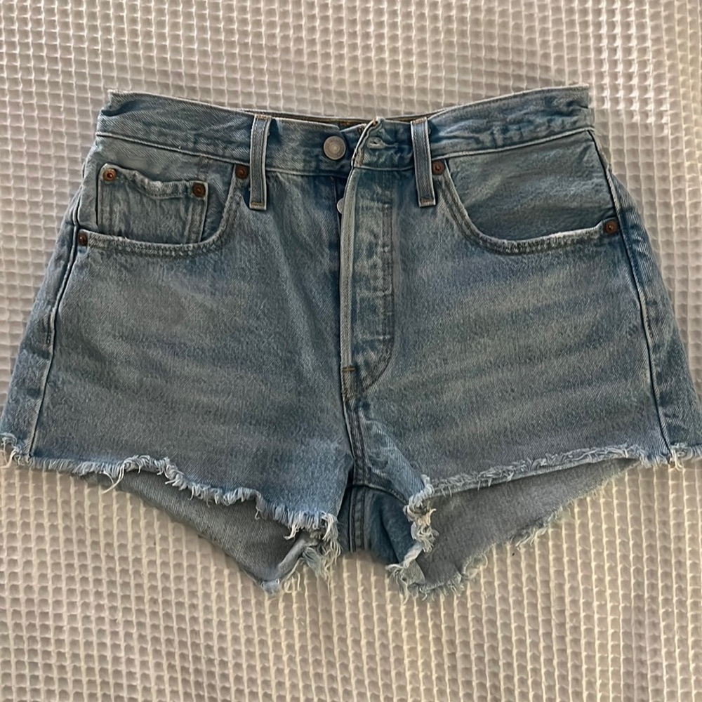 Levis 501 high waisted shorts